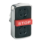 SCHNEIDER ELECTRIC - SNRZB4BA791 Pulsante triplo filo/rosso sporgente/Ø22 senza capsula