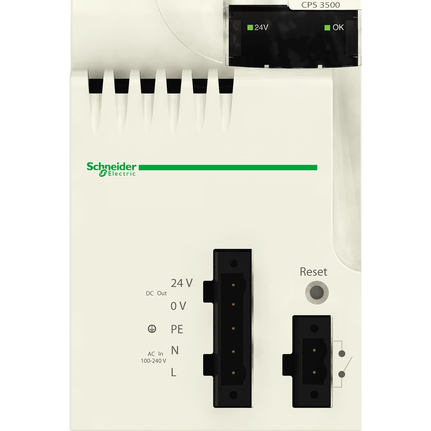 SCHNEIDER ELECTRIC - SNRBMXCPS3500 power supply module, Modicon X80, 100 to 240V AC, 36W