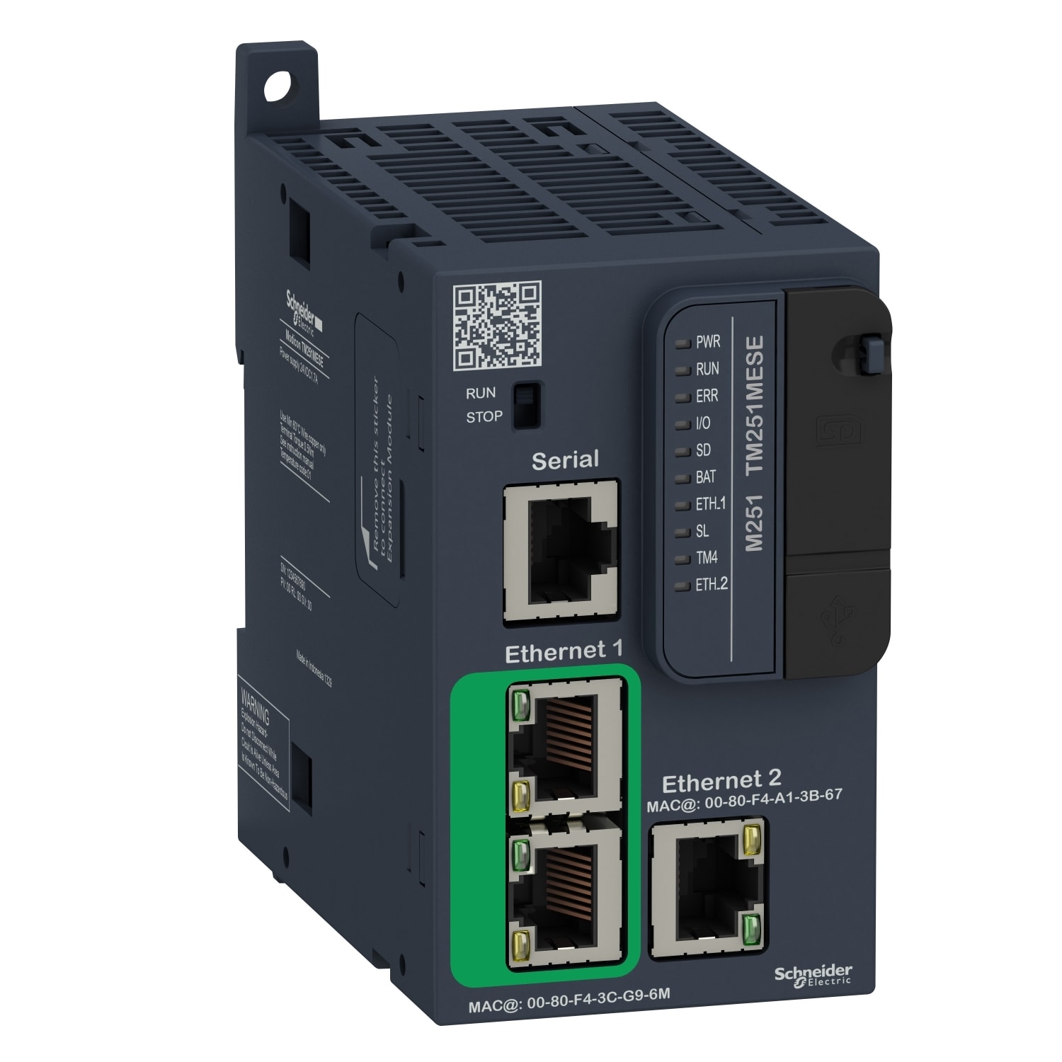 SCHNEIDER ELECTRIC - SNRTM251MESE CONTROLLORE M251 2X ETHERNET