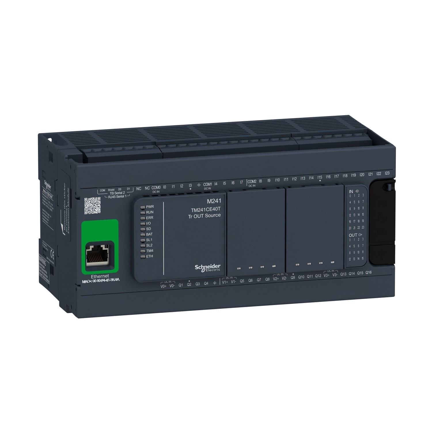 SCHNEIDER ELECTRIC - SNRTM241CE40T Controllore M241 40 I/O transistor PNP, Ethernet