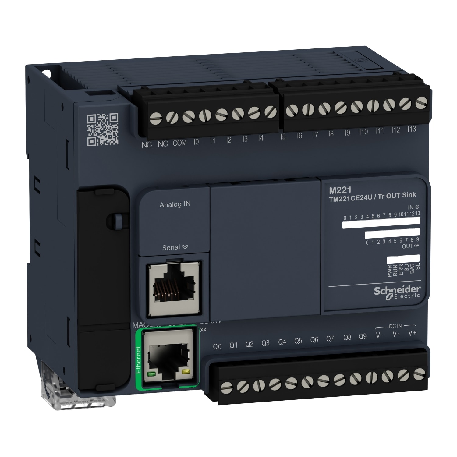 SCHNEIDER ELECTRIC - SNRTM221CE24U Controllore M221 24 I/O transistor NPN Ethernet