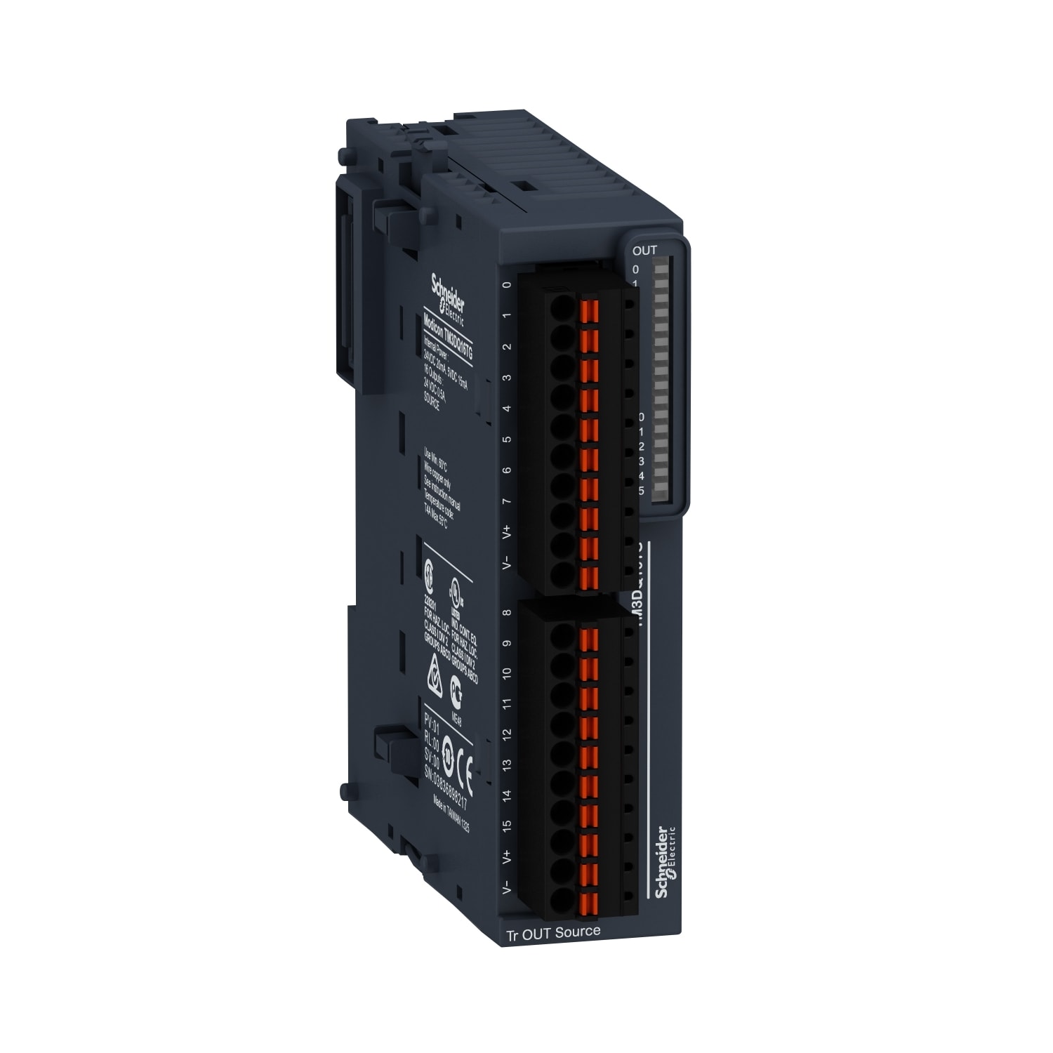 SCHNEIDER ELECTRIC - SNRTM3DQ16TG MODULO TM3 16 OUTPUT TR PNP MOLLA