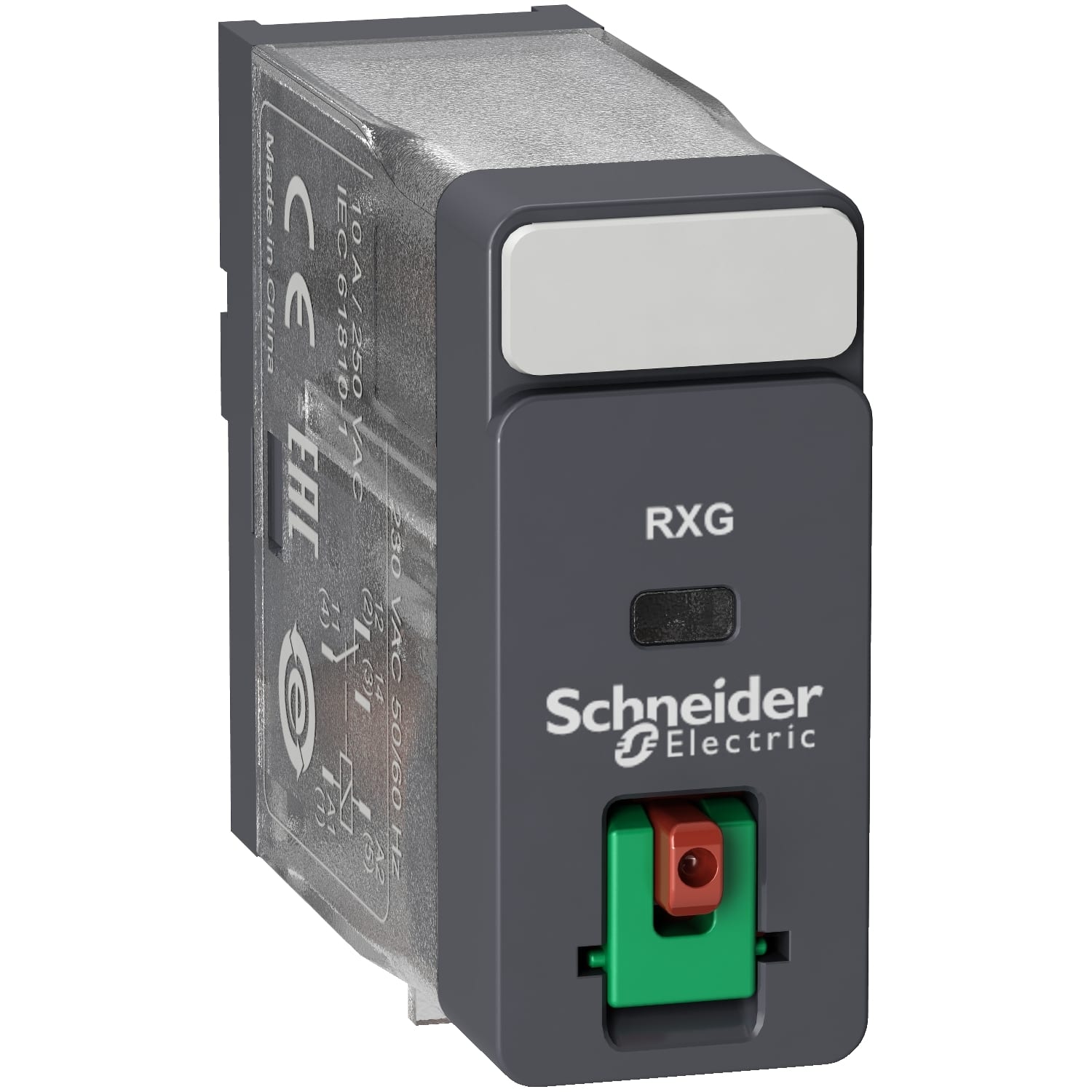 SCHNEIDER ELECTRIC - SNRRXG11B7 Relè interfaccia Harmony RXG - 1 NC/NO standard - 24 VAC - 10 A - c/pulsante TEST