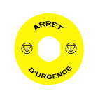 SCHNEIDER ELECTRIC - SNRZBY8130 ETICHETTA ARRET D URGENCE