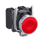 SCHNEIDER ELECTRIC - SNRXB4BA45 Pulsante, Harmony XB4, metallo, a filo ghiera, rosso, 22 mm, ad impulso, senza marcatura, 1NO+1NC