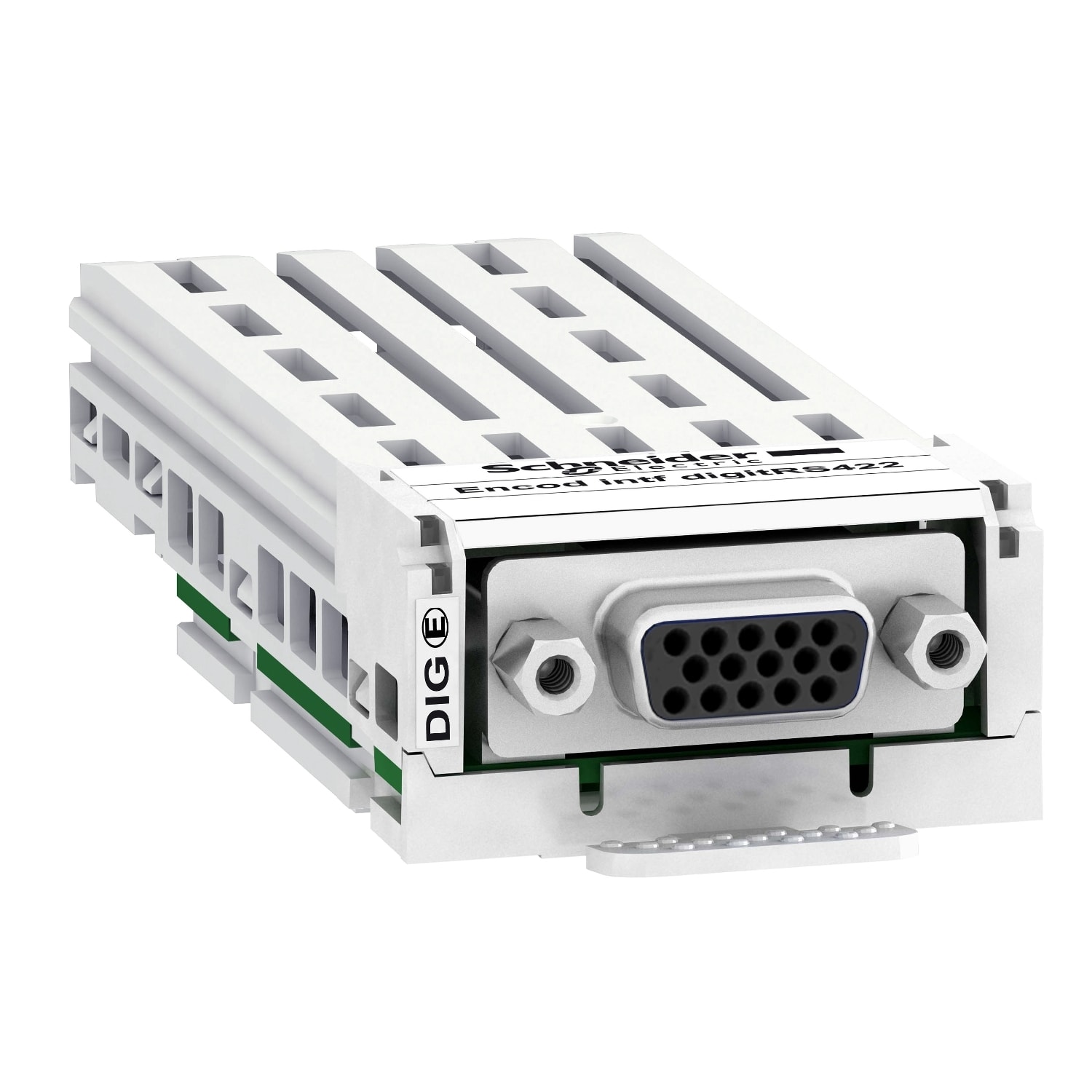 SCHNEIDER ELECTRIC - SNRVW3A3420 modulo di interfaccia encoder digitale, Altivar, da 5 a 24 V, con compatibilità RS422, 1 connettore femmina SUB D15 ad alta densità