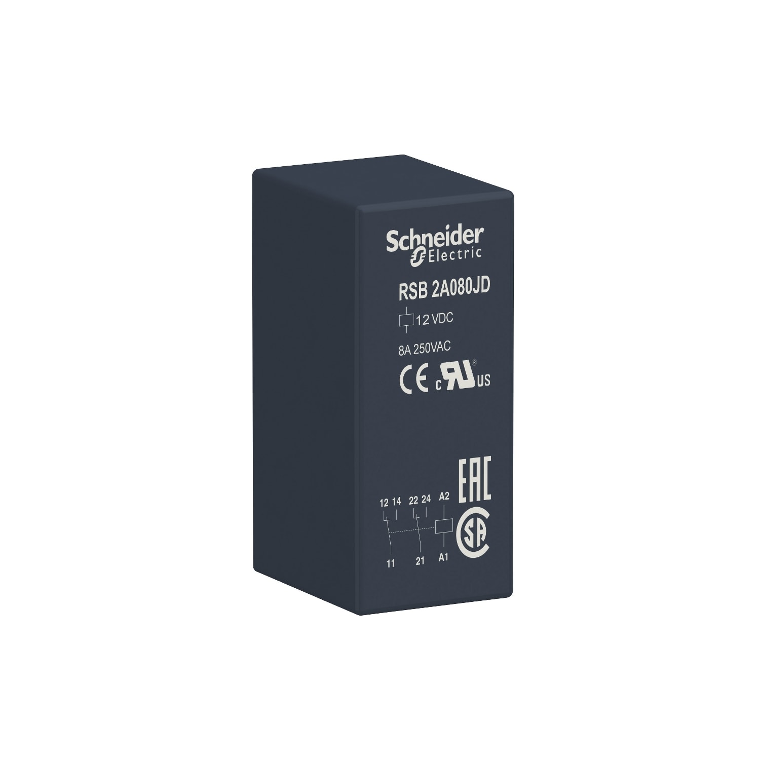 SCHNEIDER ELECTRIC - SNRRSB2A080JD Interface-Relais RSB, 2 W, 8 A, 12 VDC