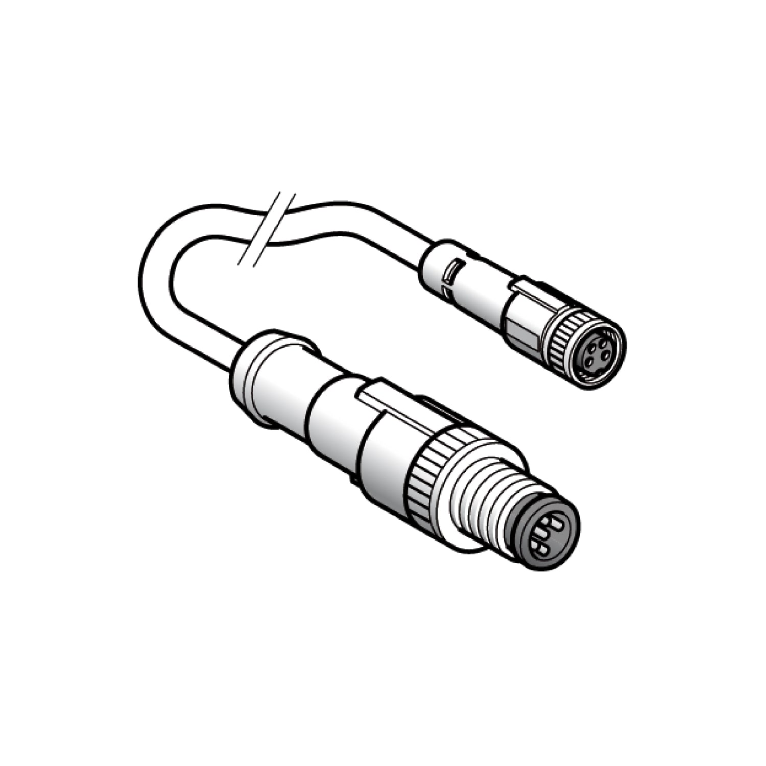 YAGEO TMSS ITALY SRL - TSIXZCR1509040H1 CAVO PUR M12 M 3 PIN, M8 F 3 PIN 1M