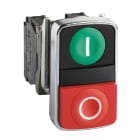 SCHNEIDER ELECTRIC - SNRXB4BL73415 Pulsante Ø22 - doppio ad impulso - verde+rosso - luce bianca- 24V