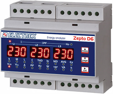 AKSE SRL - AKSPFA8611-02 ZEPTO D6 RS485 230-240V MULTIMETER / ANA