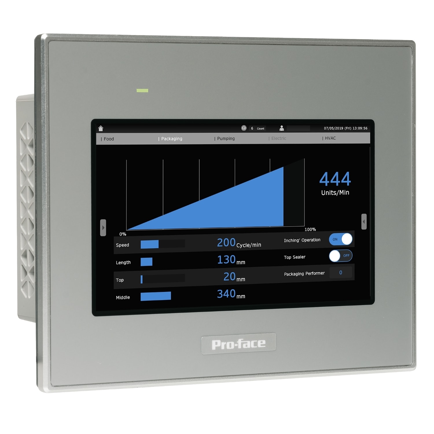 SCHNEIDER ELECTRIC - SNRPFXST6200WAD Display touch panel da 4", 1COM, 1Ethernet, host e dispositivo USB, 24 VDC