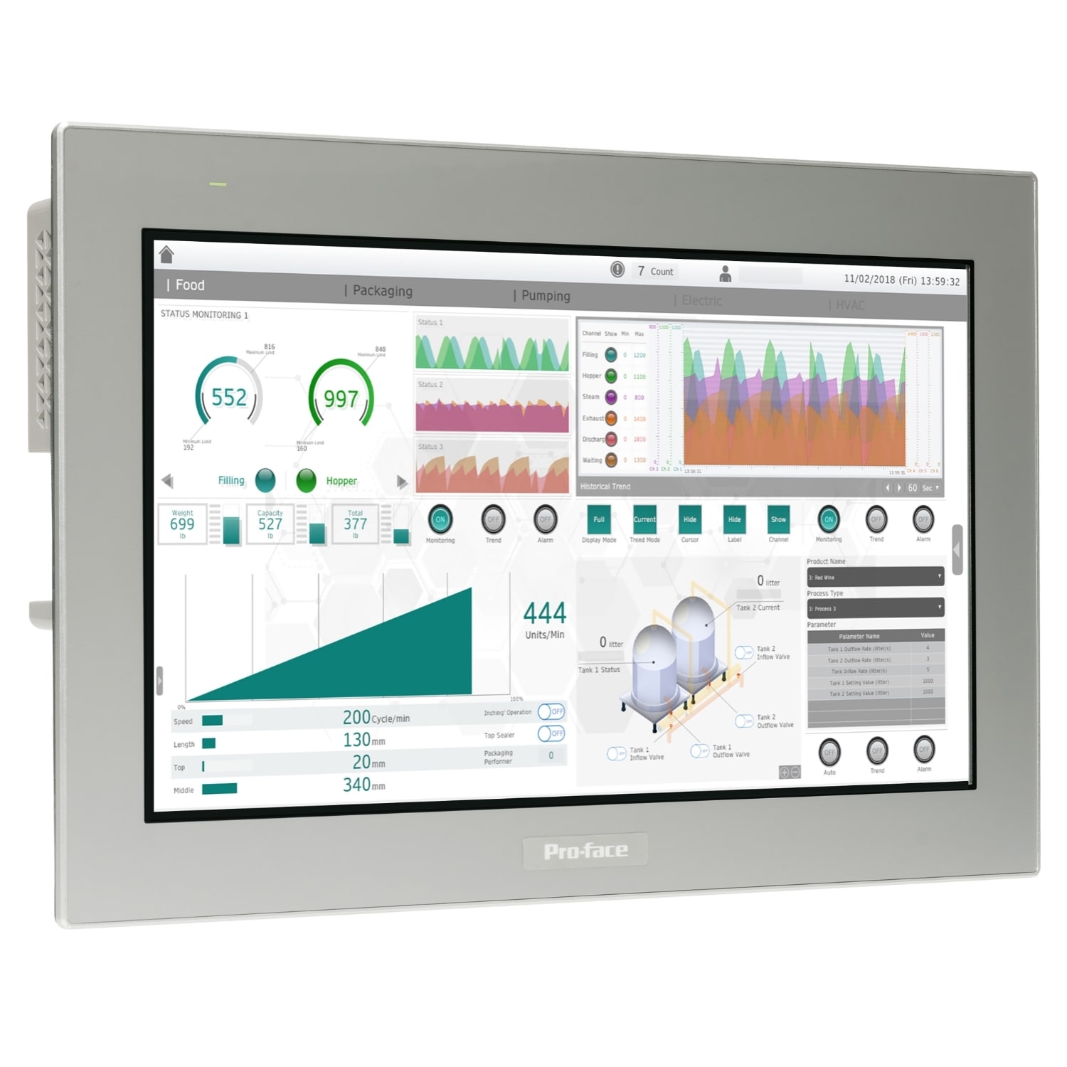 SCHNEIDER ELECTRIC - SNRPFXST6700WAD Display da 15" con touch screen, 2COM, 2Ethernet, host e dispositivo USB, 24 VDC