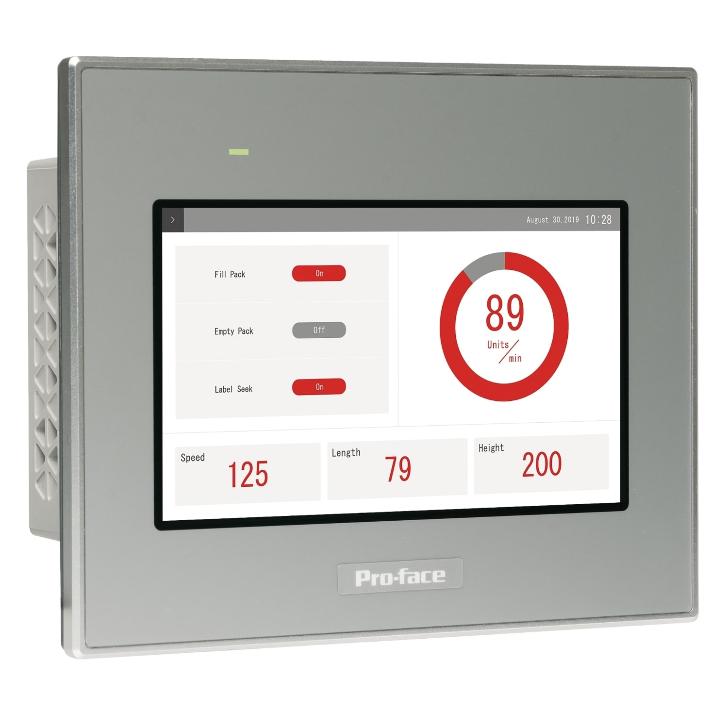 SCHNEIDER ELECTRIC - SNRPFXSTW6200WAD Display touch panel da 4", 1COM, 2Ethernet, USB host e dispositivo, 24 VDC