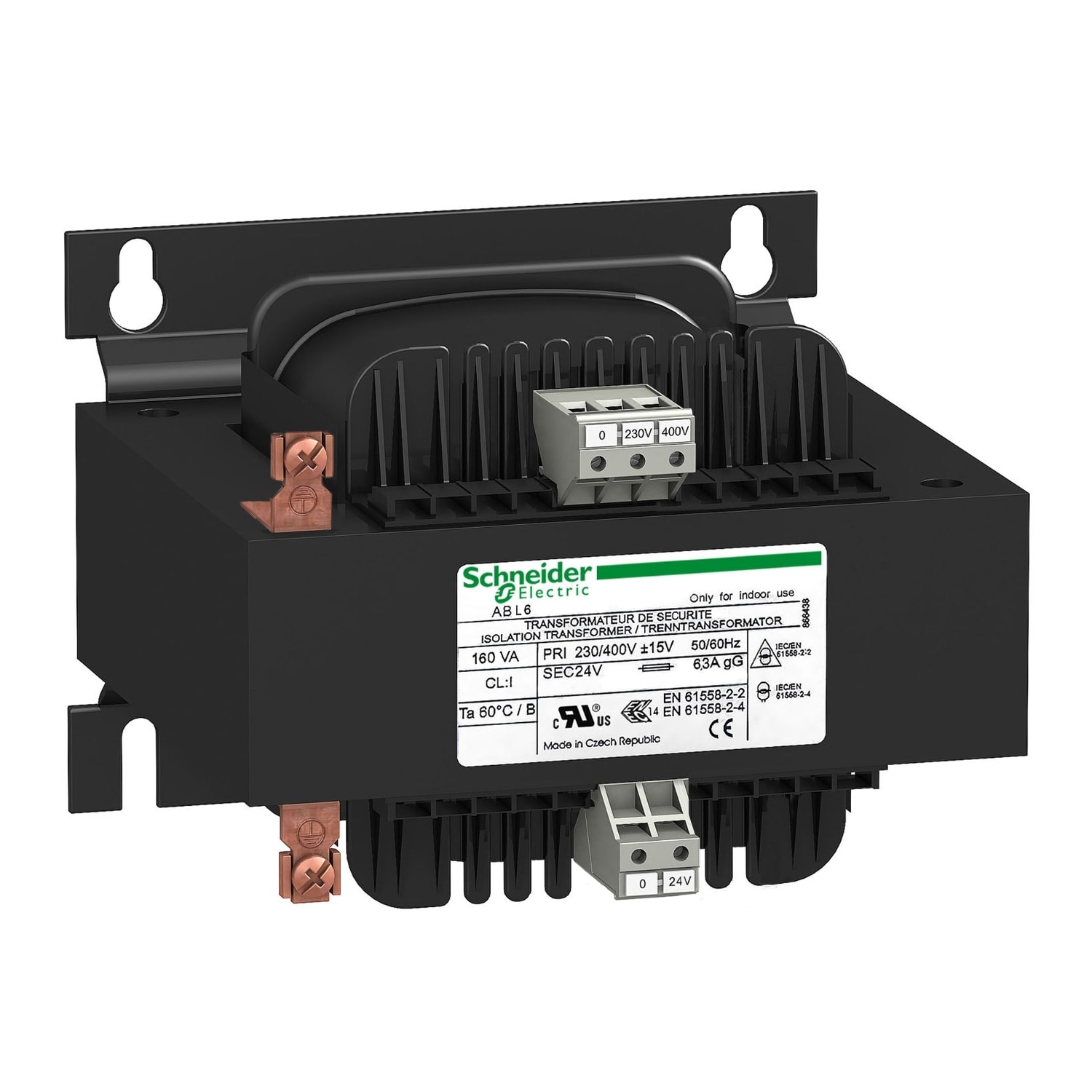 SCHNEIDER ELECTRIC - SNRABL6TS16B TRASFORMATORE 230-400V 1 X 24 V 160 VA