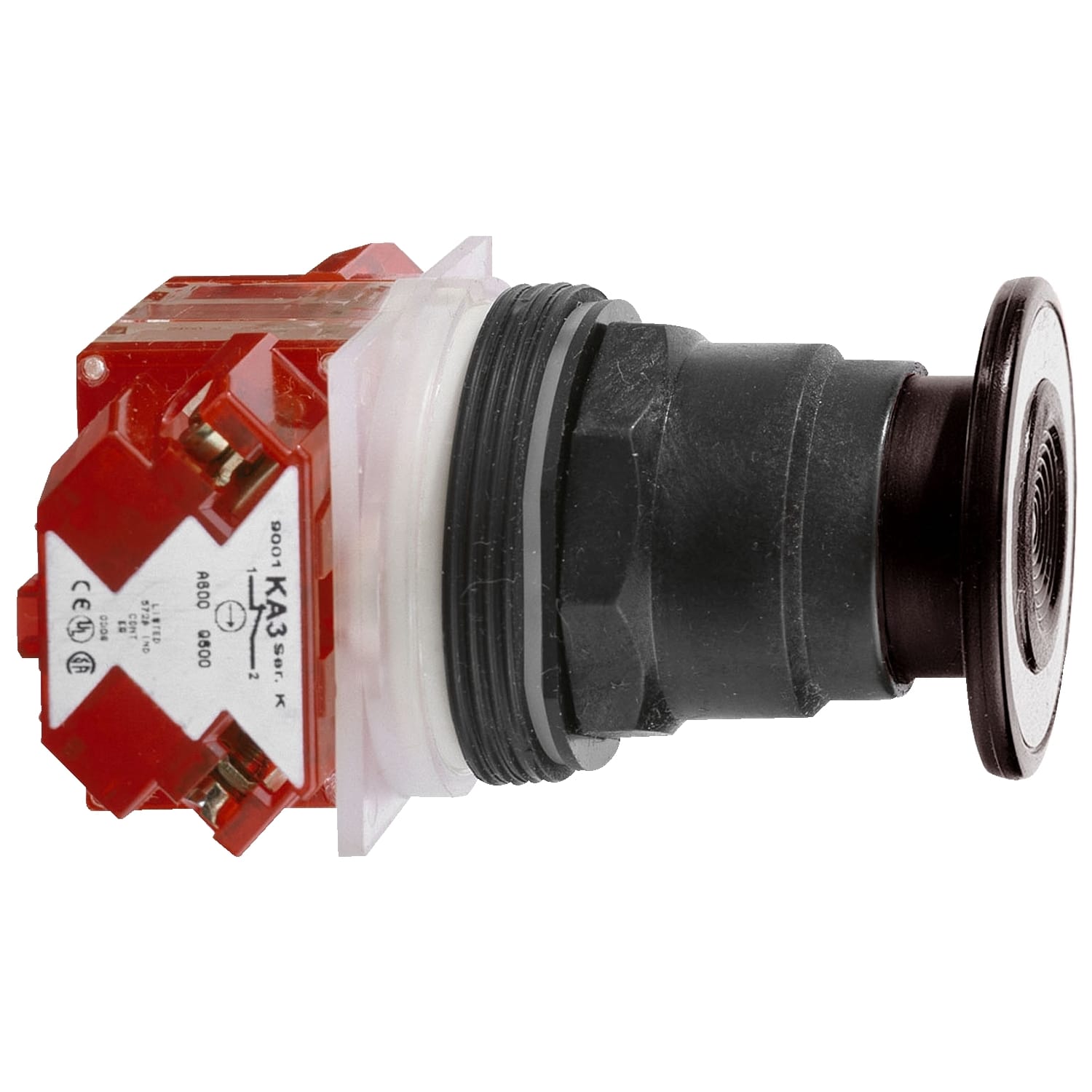 SCHNEIDER ELECTRIC - SNR9001SKR9BH13 Pulsante Ø30 - plastica - testa a fungo Ø41MM - nero - 2 posizioni - 1CO