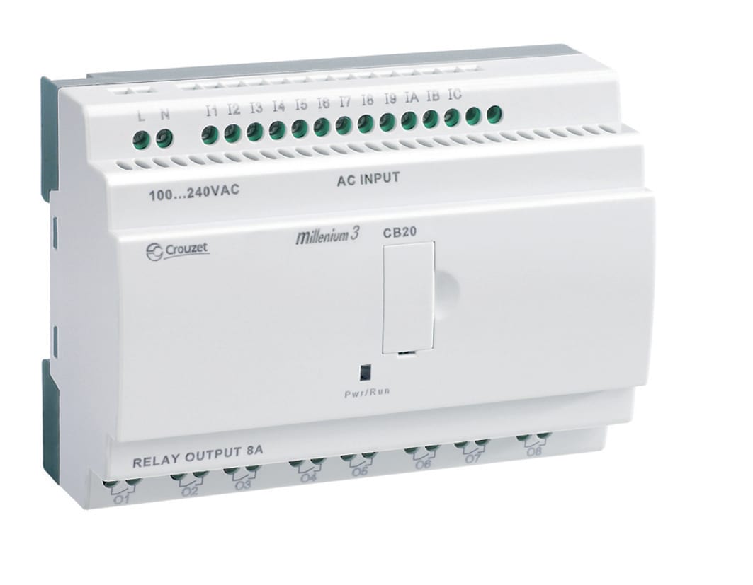 CROUZET - CRO88974033 MILLENIUM 3 SMART CB20, 12 INPUTS, 8 REL