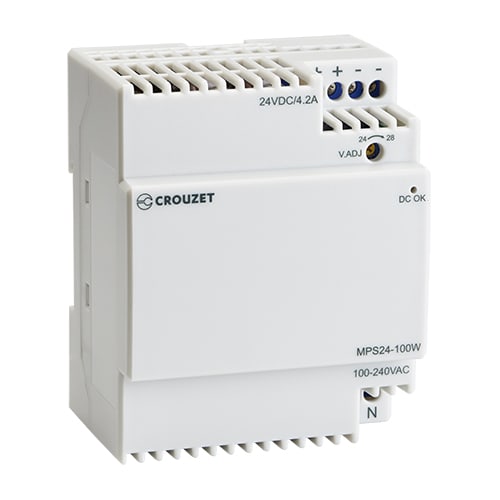 CROUZET - CRO89451010 MODULAR POWER SUPPLY 100 W, 100-240 VAC
