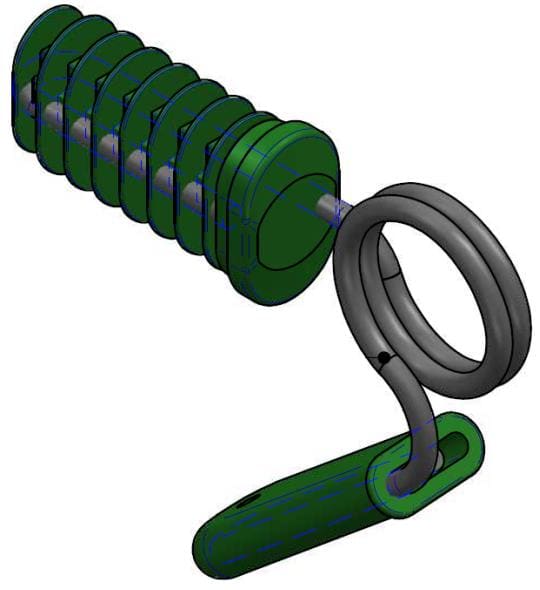 FACAL SRL - FAFPL-307 ATTACCO CON MOLLA COMPLETO - VERDE