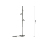 PLATEK LIGHT SRL - PLK8951230.01 PIANTANA FROG 2300MM - COLORE NERO