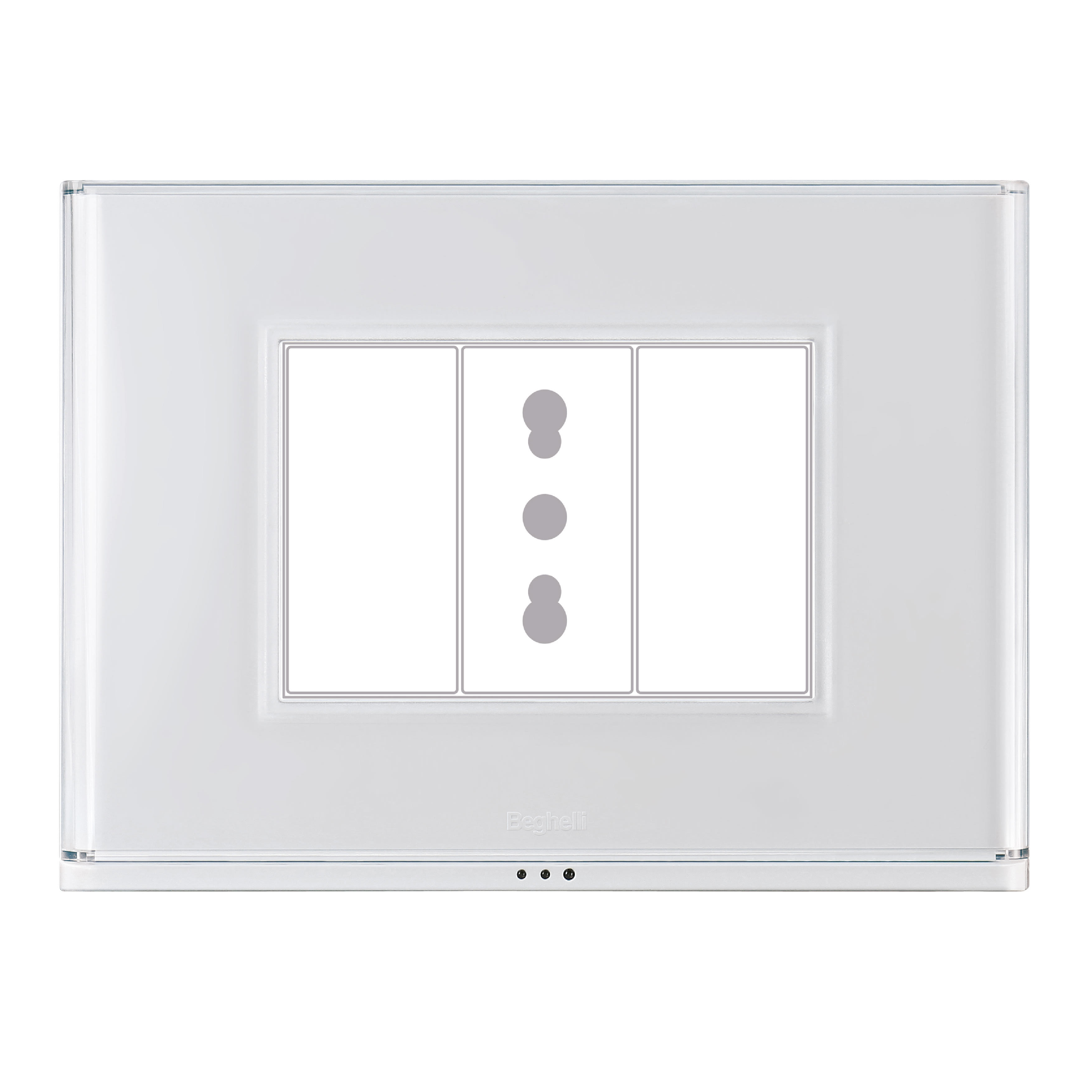 BEGHELLI - BEG81231 PLACCA LITE 3 FRUTTI BIANCA