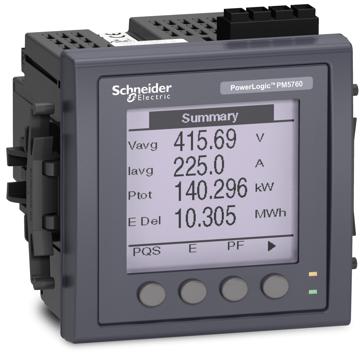 SCHNEIDER ELECTRIC - SNRMETSEPM5760 PM5760 Meter, 2 ethernet, up to 63th H, 1,1M, wave+RCM, 4DI/2DO 52 alarms
