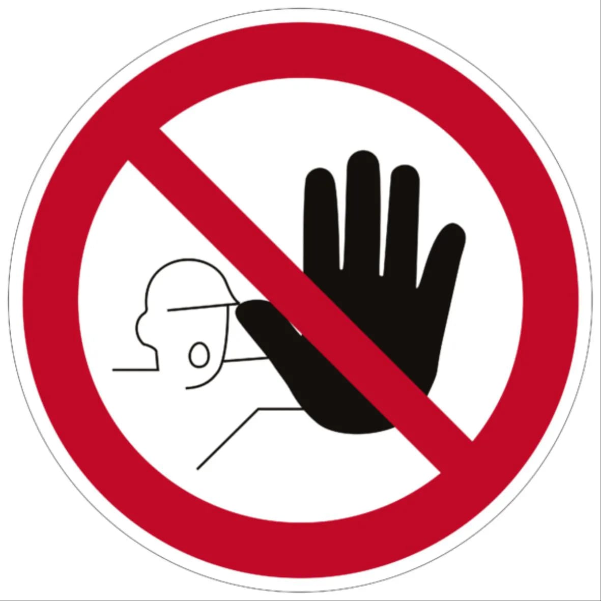 CEMBRE SPA - CEM210504 ETICHETTA ADESIVA DI DIVIETO PS-NP, SIMBOLO VIETATO L'ACCESSO, DIMENSIONE 200mm