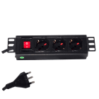 LINK4COM SRLS - LK4PSM10P03 3 prese 19 1U spia 16A 230V cavo 3m