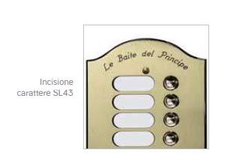 PRODEL SRL - PRDPT1530SL43 INCISIONE CARATT.SL43 SU 1 RIGA SU PULS.