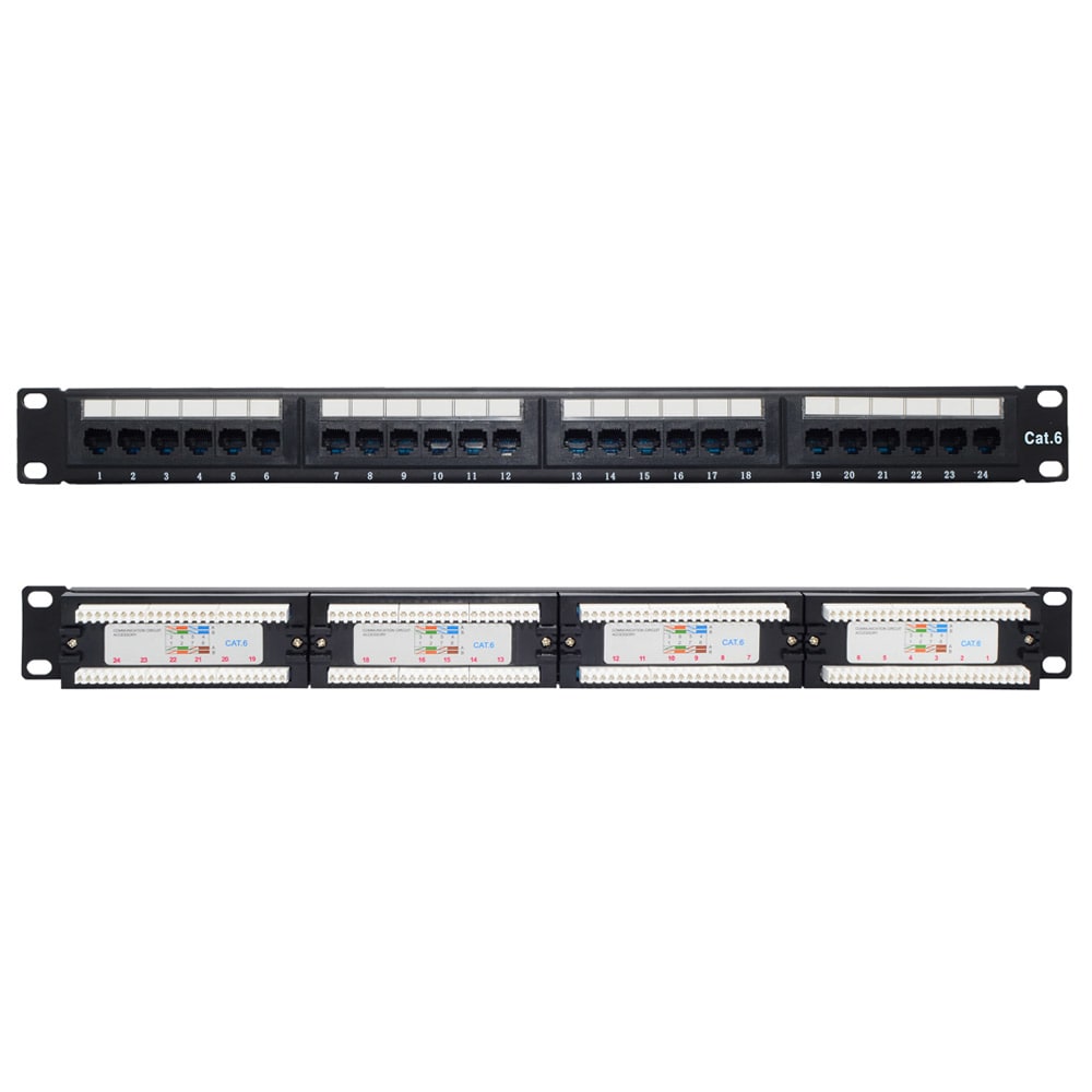 LINK4COM SRLS - LK4PTH19P24UTP6 Patch Panel 19  1U 24 porte Cat.6 UTP