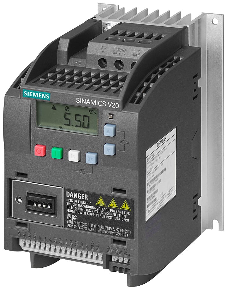 SIEMENS - SIE6SL32105BE137CV0 SINAMICS V20, 3 AC 380-480 V, 0,37 kW, IP20 / UL open type, FSA
