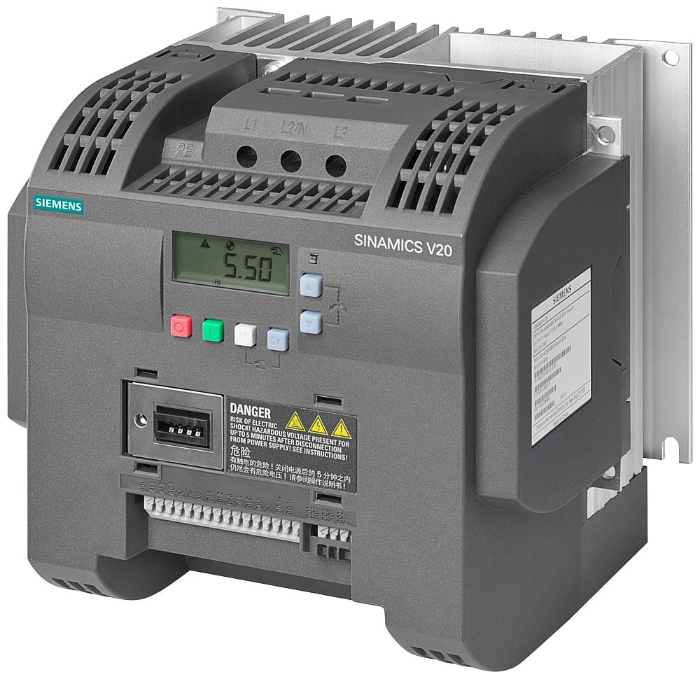 SIEMENS - SIE6SL32105BE255CV0 SINAMICS V20, 3 AC 380-480 V, 5,50 kW, IP20 / UL open type, FSC