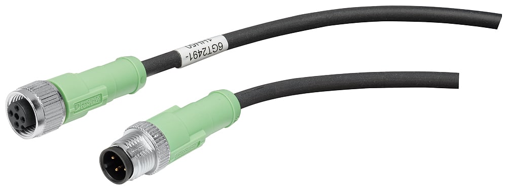 SIEMENS - SIE6GT24911HH50 Cavo con connettore MOBY per alimentatori da rete wide-range, PUR, 2x M12, DC 24 V, 5 m