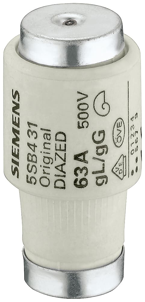 SIEMENS - SIE5SB4211 Cartuccia fusibile DIAZED grandezza costruttiva DIII In=50A Un=AC 500V/DC 440V