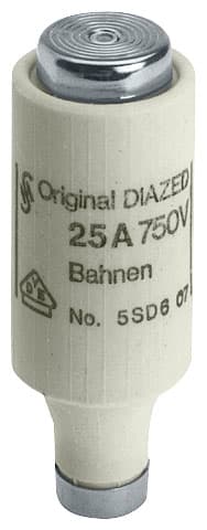 SIEMENS - SIE5SD606 FUS. DIAZED DIII E33 20A RAP. 750VCA/CC
