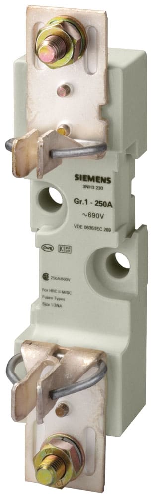 SIEMENS - SIE3NH3230 Base portafusibili NH grand. 1, a 1 polo 250 A 690 V (1000 V) attacchi piatti
