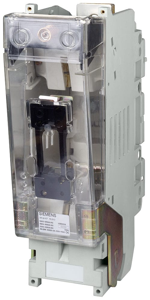 SIEMENS - SIE3NH7520 Base portafusibili NH grand. 4A, a 1 polo 1250 A, 690 V con attacchi piatti