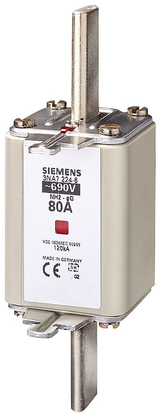SIEMENS - SIE3NA72326 Cartuccia fusibile NH, NH2, In: 125 A, gG, Un AC: 690 V, Un DC: 440 V