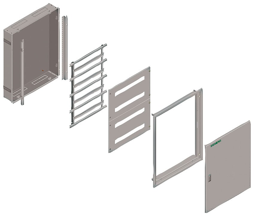 SIEMENS - SIE8GK20432KL21 ALPHA 125 UNIVERSAL, quadro di distribuzione da parete, esecuzione incassata, con scomparto di distribuzione, IP31