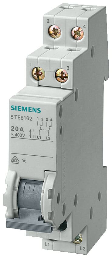SIEMENS - SIE5TE8162 DEVIATORE 20A 400VCA 2D 1UM, NO ACC.
