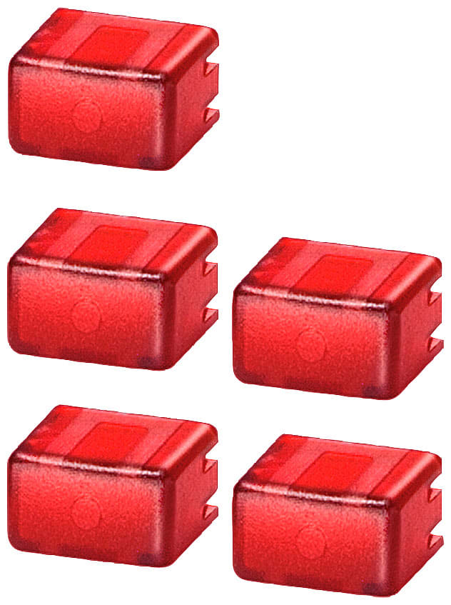 SIEMENS - SIE5TG8061 Set di cappucci per pulsante 5TE48, set con risp. 5x rosso/trasparente