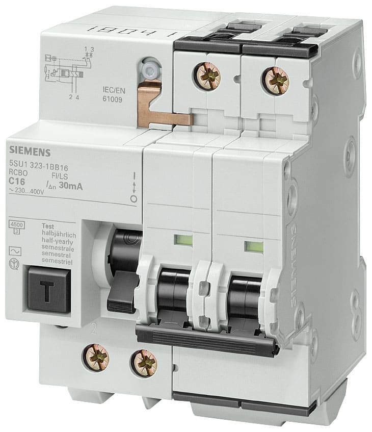 SIEMENS - SIE5SU13231BB10 MTD C10 4,5KA 15KA 2P TIPO AC 30MA