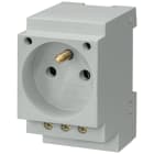 SIEMENS - SIE5TE6803 Presa 16 A con spina di messa a terra secondo CEE 7 per montaggio in quadri di distribuzione