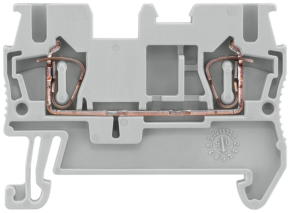 SIEMENS - SIE8WH20000AF00 Morsetto passante con collegamento a molla, sezione: 0,08 ... 2,5 mm², larghezza: 5,2 mm