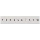 SIEMENS - SIE8WH81202AB05 Targhetta di siglatura, frontale, con 1-10, verticale, larghezza del morsetto: 5,2 mm, A: 10,5 mm