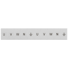 SIEMENS - SIE8WH81203AA25 Targhetta di siglatura, frontale, con U, V,W, N, verticale, larghezza del morsetto: 6,2 mm