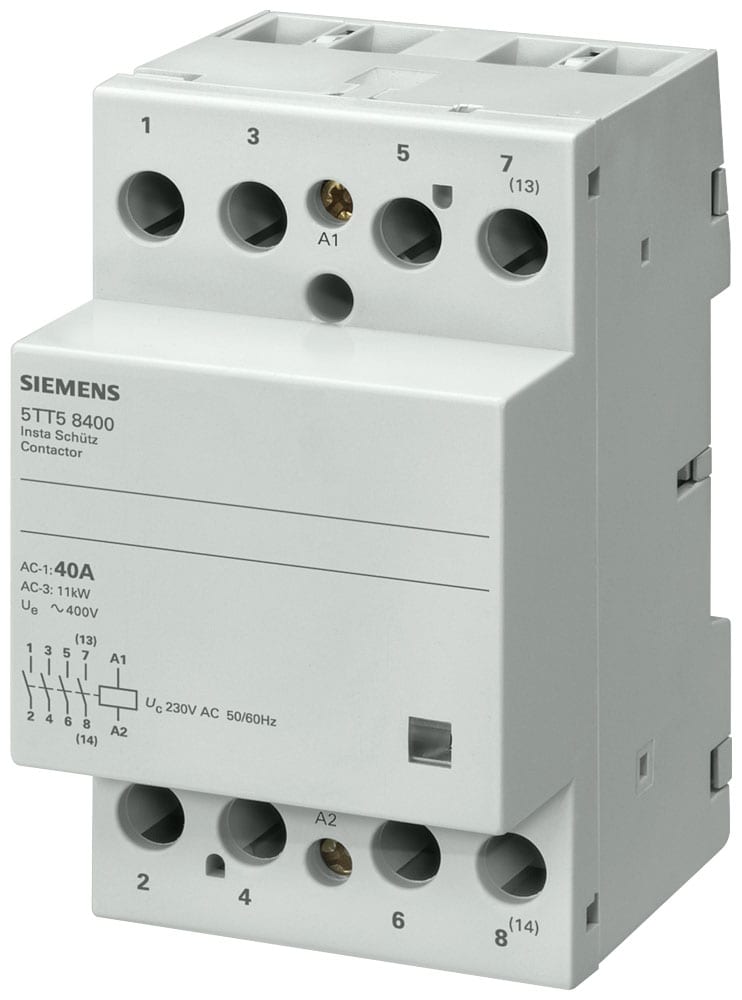 SIEMENS - SIE5TT58530 Contattore INSTA con 4 contatti NC, contatto per AC 230 V, 400 V 63 A comando in AC 230 V