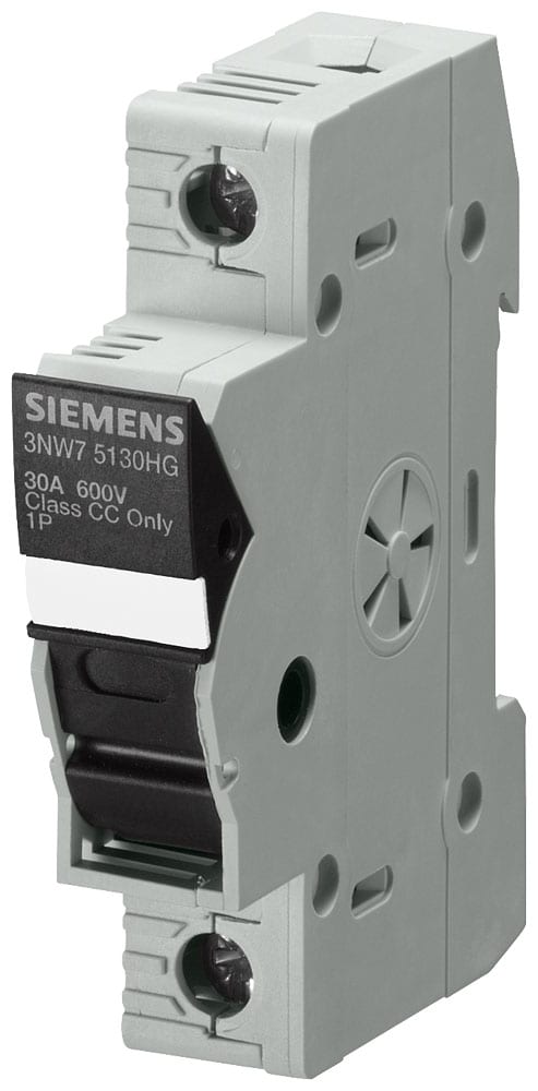 SIEMENS - SIE3NW75130HG SENTRON, portafusibili, CLASS CC, a 1 polo, In: 30 A, Un AC: 600 V