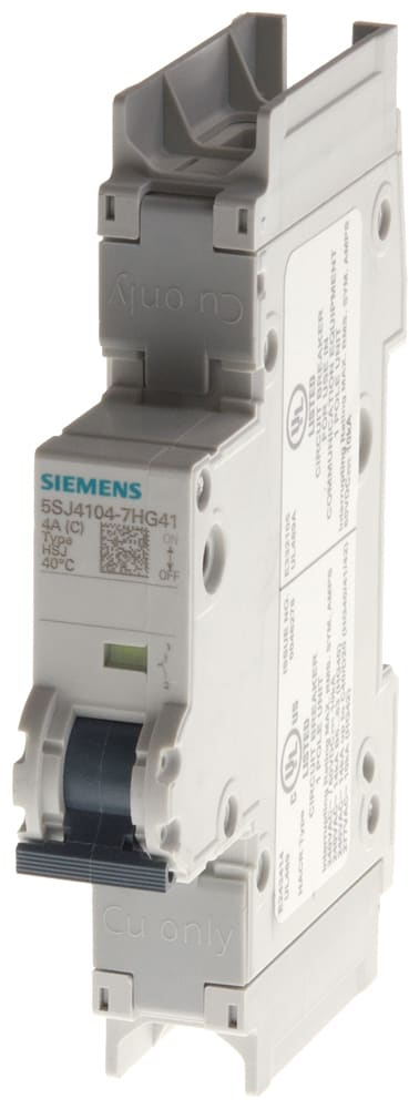 SIEMENS - SIE5SJ41068HG41 Interruttore magnetotermico 240 V 14 kA, a 1 polo, D, 6 A, P=70 mm secondo UL 489