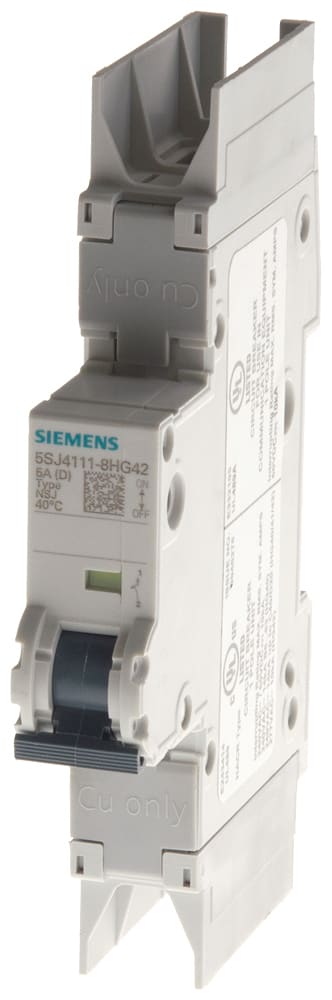 SIEMENS - SIE5SJ41048HG42 Interruttore magnetotermico 10 kA, a 1 polo, D, 4 A secondo UL 489 ... 277V