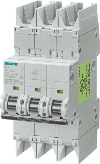 SIEMENS - SIE5SJ43308HG42 Interruttore magnetotermico 10 kA, a 3 poli, D, 30 A secondo UL 489 ... 480Y/277V